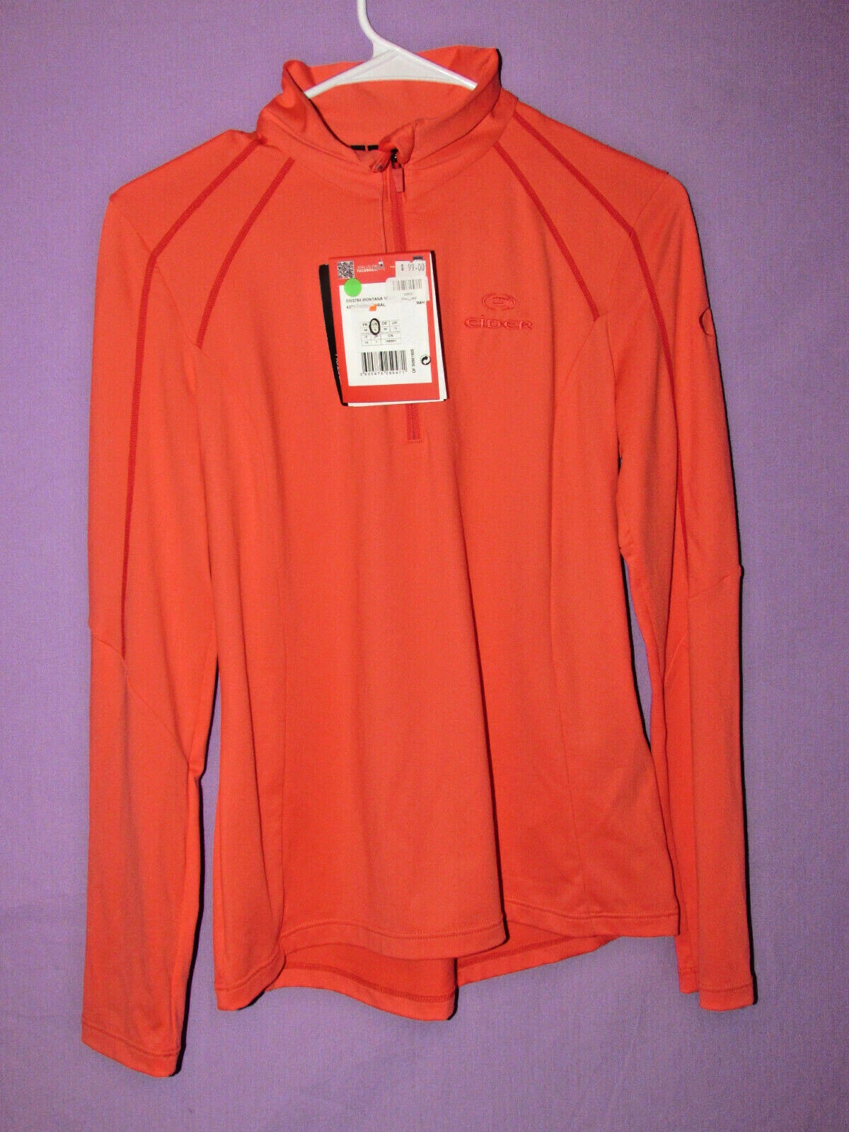NEW W/ TAGS Eider Montana women's top Half Zip pullover base layer shirt size 6~