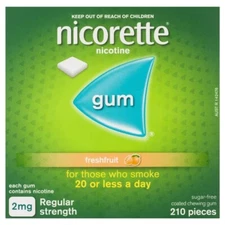 Nicorette Freshfruit fresh fruit Gum, 2 mg, 210 Pieces "ships fast from USA"
