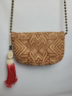 NEW Native American Aztec Tribal Print Southwestern Style Hand Bag Purse Metal