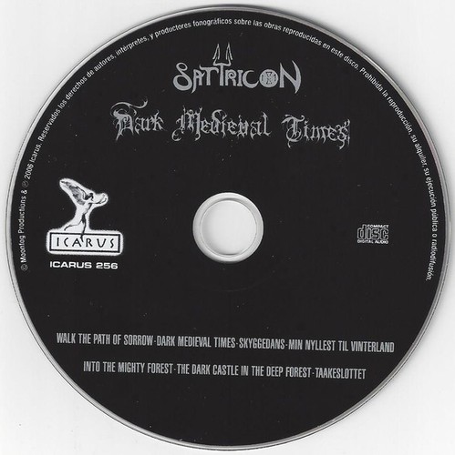 Satyricon Dark Medieval Times 2006 Icarus Argentina Press Authentic Rare OOP CD - Foto 3 di 3
