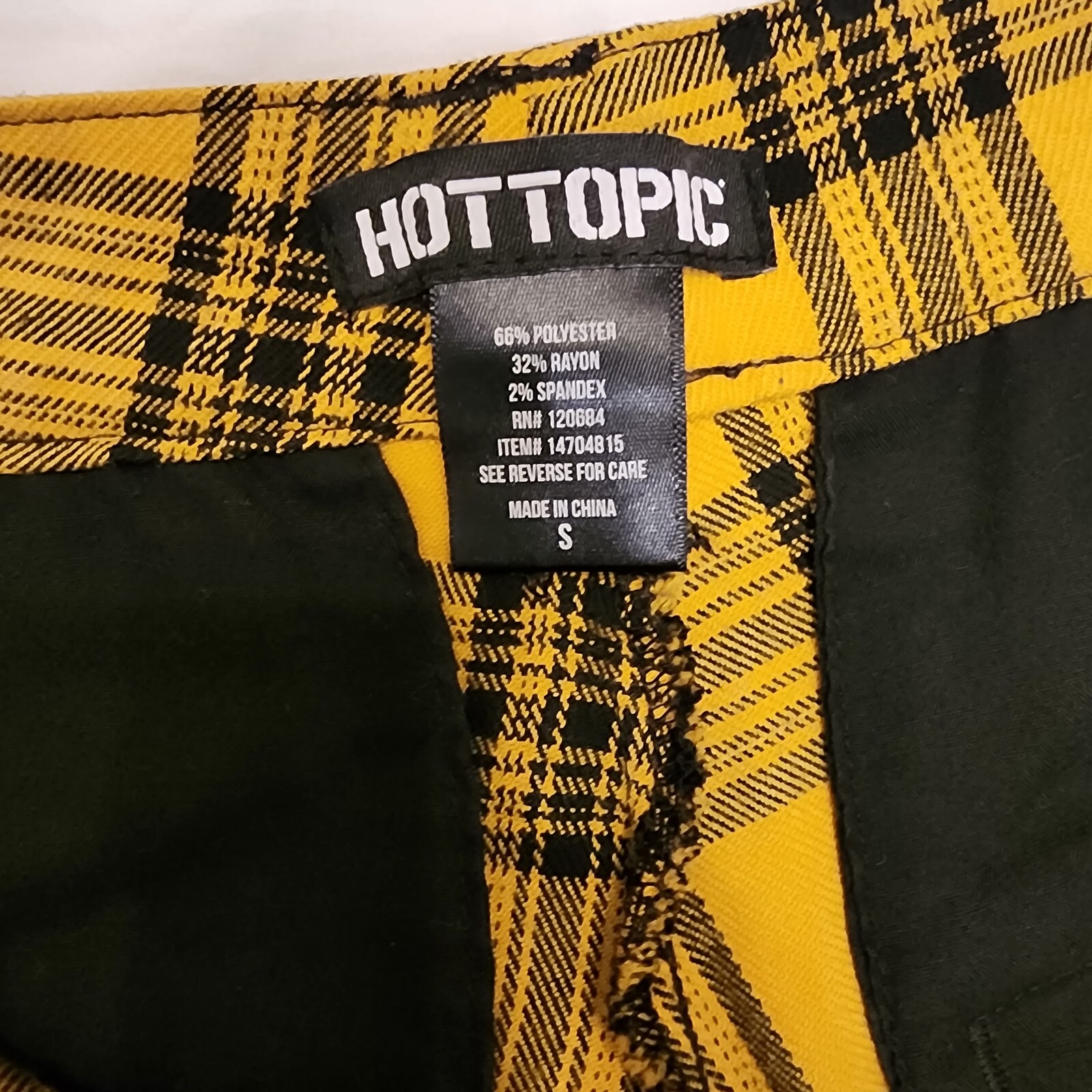 Hot Topic Yellow Plaid Cargo Pants Hot Topic Yellow Plaid Dress