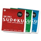 3er Bundle 100 Mini Sudoku als Block für unterwegs Rätsel Zahlen Rätselblock