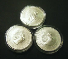 2014 2015 2016 Australian Great White, Hammerhead, and Tiger Shark 1/2 oz Silver