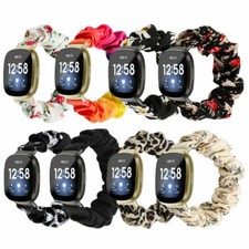 For Fitbit Versa 3 Sense Wristband Fabric Watch Strap Replacement Scrunchie Band