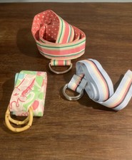 Lot of 3 Kids belt multicolor D- ring