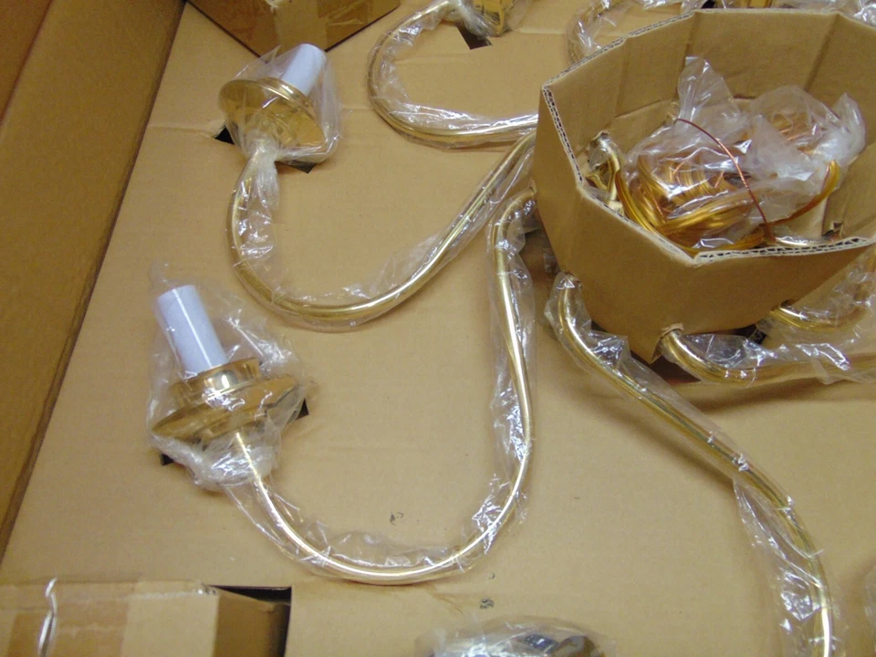 Thomas освещение переходный колониальный 8 света люстра латунная отделка M-2209-1 - Изображение 2 из 4