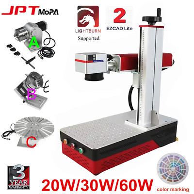 20W 30W 60W 80W 100W JPT MOPA M7 Fiber Laser Marking Machine Metal Color Engrave