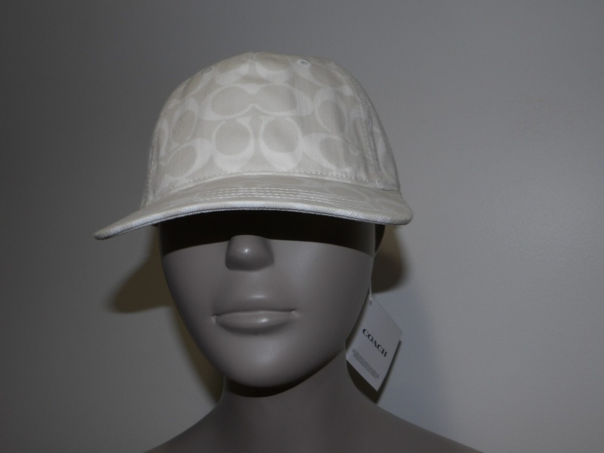 New Coach Unisex White Signature Denim Baseball Hat s-l1200.png main image 2