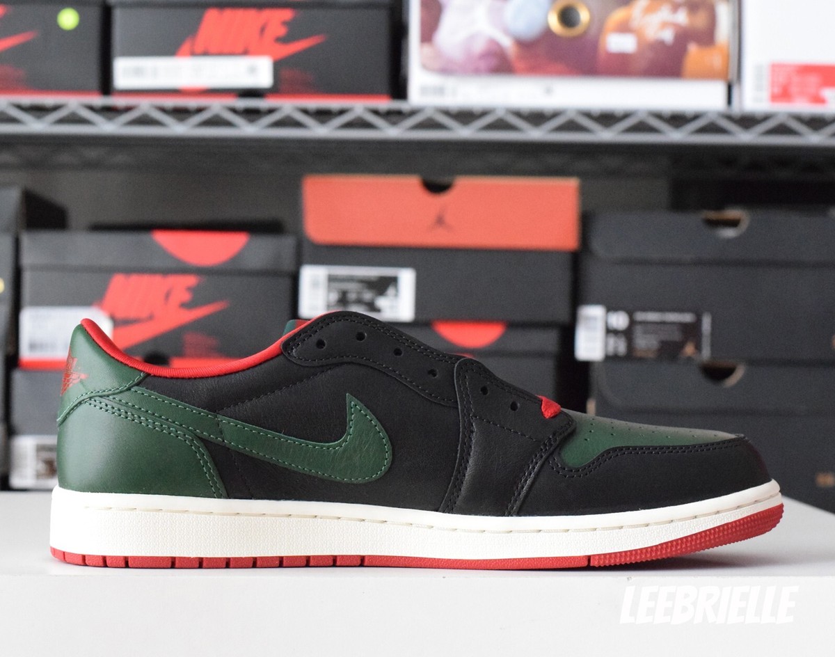 Women's Jordan 1 Retro Low OG Christmas Black Green Red CZ0775-036