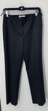 Prada womens charcoal gray flat front dress pants sz 40