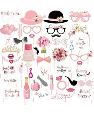 Photo Booth Props Wedding Team Bride To be Bridal Party Supply Decoration Set
