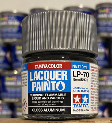 Tamiya Color enamel paint LP-70, Gloss Aluminum.