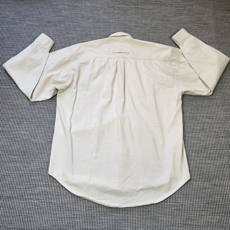 Camisa Safari Trofeo Camel Para Hombre XL Beige Sarga Peso Pesado De Colección Años 90 Foto 3 de 4