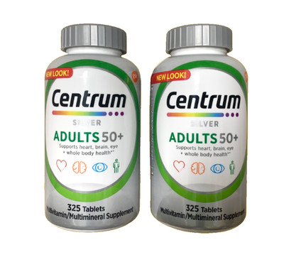 Centrum Silver Adults 50+ Multivitamin 325 Tablets (2 Pack) Daily Vitamins