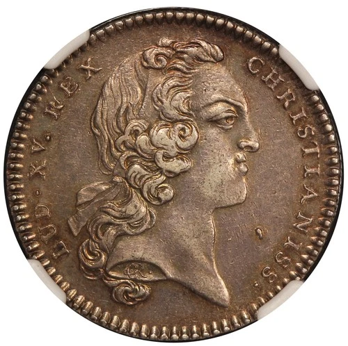 1700s France Louis XV Law & Legal Silver Jeton Medal - NGC AU 53 - F-3226 var.