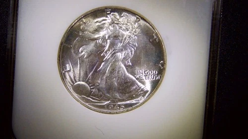 1945 Walking Liberty Half Dollar NGC MS65 – Old Holder – Bright Luster