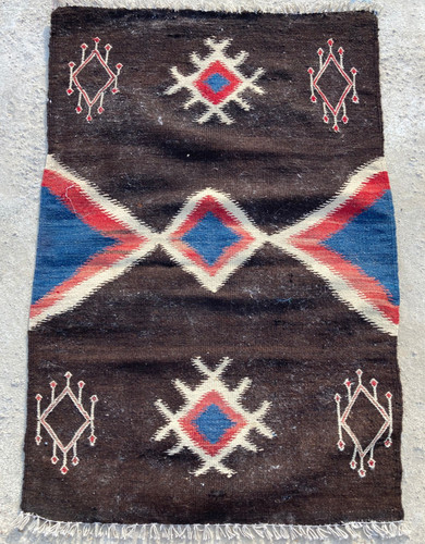 Vintage Traditional Handmade Beautiful Turkish Kilim Floor Rug Carpet 96x65 cm
