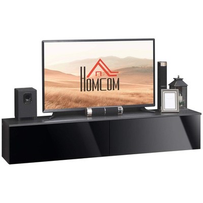 Schwebender TV-Schrank Ständer für Fernseher bis 70'' mit Hochglanz Effekt, Wandmontage Me