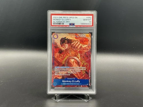 MONKEY D. LUFFY OP02-062 PSA 10 ALT ART PARAMOUNT WAR ONE PIECE TCG 2023