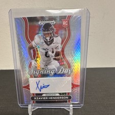 Panini Prizm Draft Picks Xzavier Henderson Bearcats Rookie Auto Signing Day #SD…