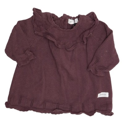 Newbie by KappAhl, Kleid, Größe: 56, Lila, Baumwolle, Einfarbig, Feinstrick #gho