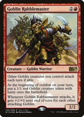 [MTG] Goblin Rabblemaster (Foil) (145) (PM15) NM (Portuguese Printing)