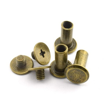 50pcs Chicago Screw Cross Head Phillips Drive Binding Screws Rivet Book Bindi...