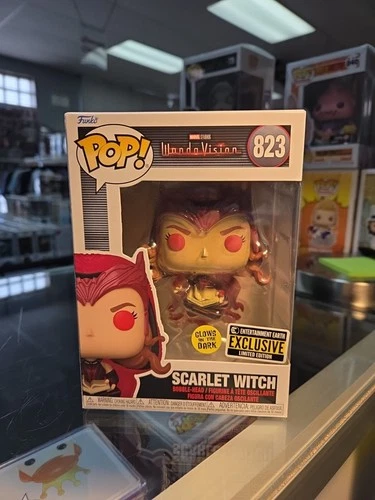 Funko Pop! Vinyl: Marvel - Scarlet Witch GITD Exclusive #823 Ships W/ Protector
