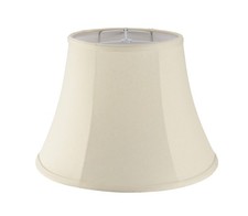 38005, Handsewn Natural KD Spider Shade, 9" Top x 15" Bottom x 11" Slant , White