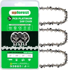 3 Pack Full Chisel Chainsaw Chain 20 Inch .058 Gauge, 3/8 Pitch,72 DL Fit for Hu