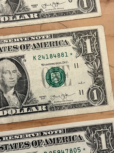 $32 WORTH OF STAR NOTES 2013 2017 2021 - TWO $10s, ONE $5, and SEVEN $1s - Picture 16 of 18