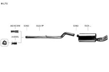 BASTUCK Racinganlage ab Kat Opel Corsa A 82-93 1.0l bis 1.6l inkl Diesel 2x76DTM