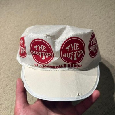 Unbranded Men's White and Red Hat
