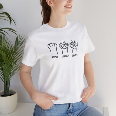 Cat Paws Women T-Shirt   Rock, Paper, Claws Design