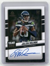 2025 Panini Luminance JALEN MILROE #YOS-JME RC Rookie Year One Blue Ink AUTO