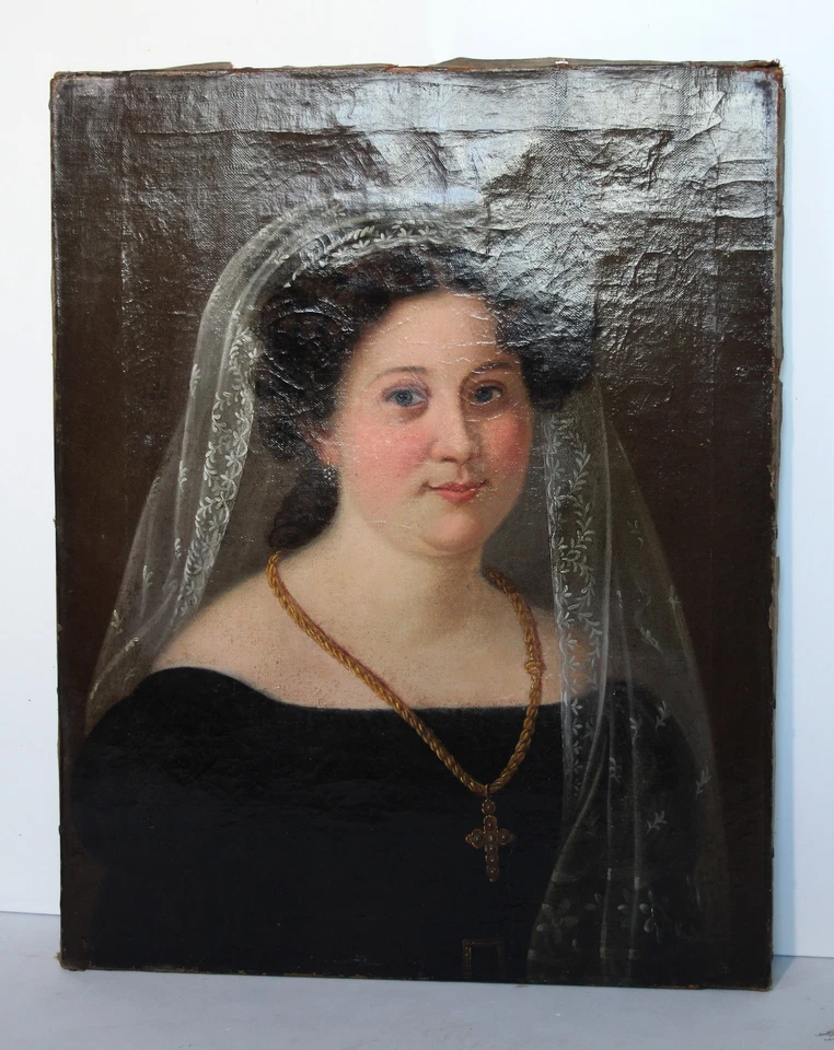 Biedermeier Porträt einer jungen Dame um 1830/40 - Bild 4 von 4