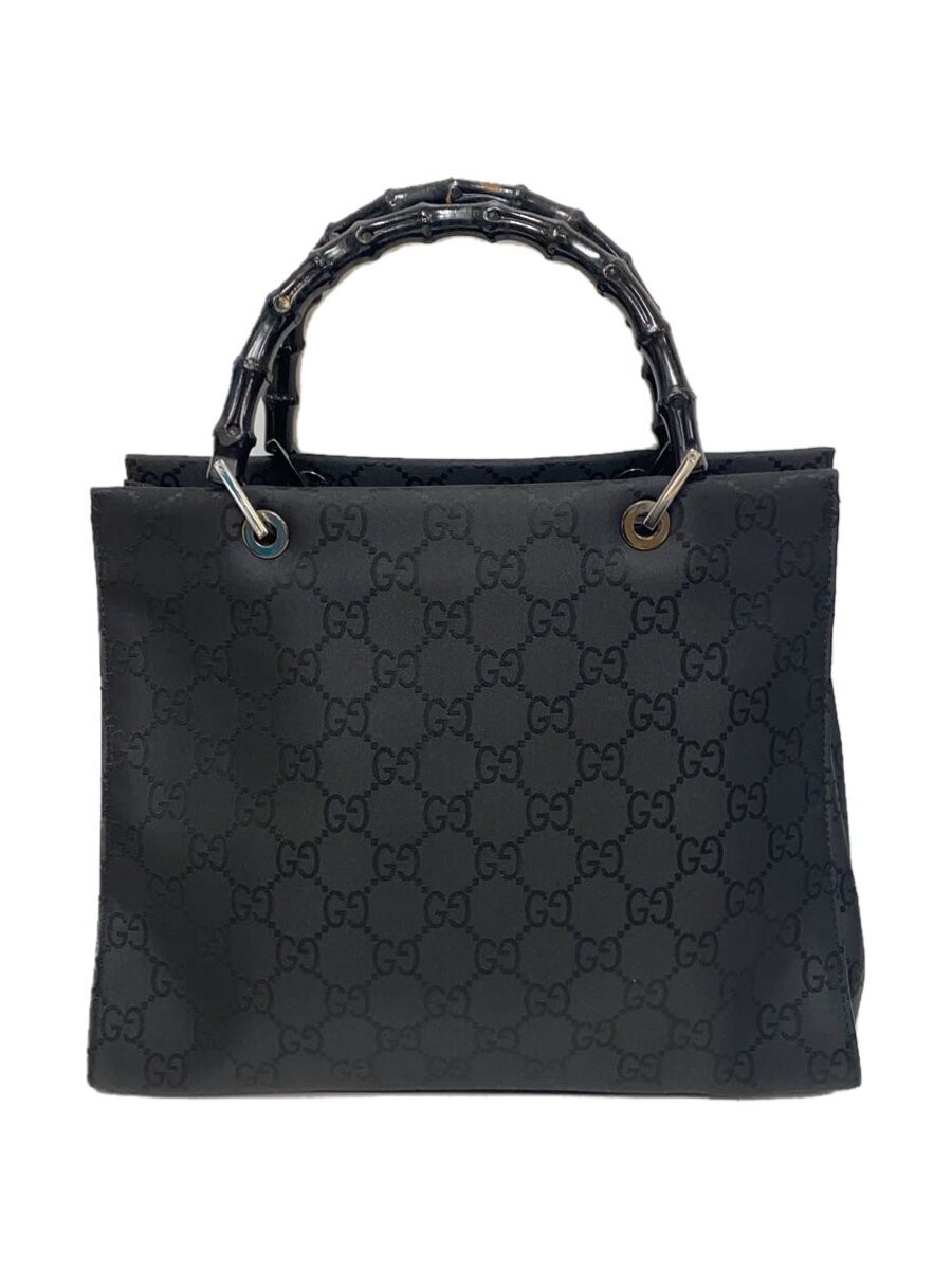 GUCCI Black Leather Shoulder Bag Made in Japan