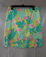 Vtg Lilly Pulitzer Scalloped Hem Mini Skirt Sz 10 Floral