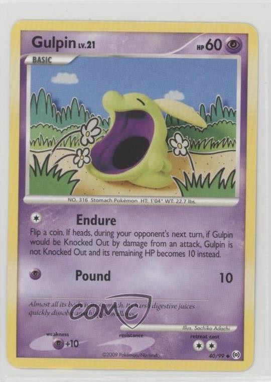Gulpin Pokémon Platinum Arceus #40 2009