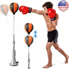 Boxing Reaction Ball Freestanding Reflex Bag Adjustable Punching Bag w/ Stand