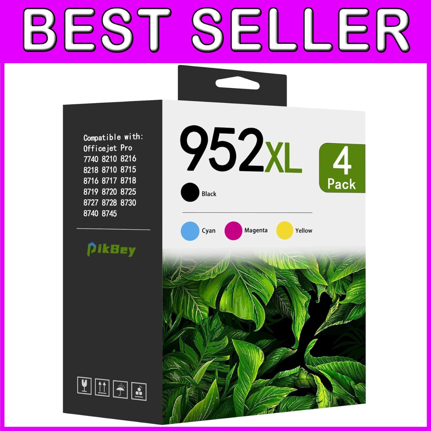 4-Pack Ink Cartridges Combo - Black/Cyan/Magenta/Yellow