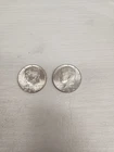 Lot of Two (2) Beautiful 90% Silver Kennedy Half Dollars - 1964 P - BU/AU