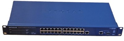Netgear ProSafe FS726T 24-Port Smart Switch 2 x Gigabit Ports & Support Halterung