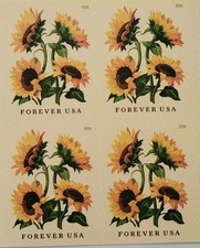 2026 USPS Sunflowers Booklet of 20 First Class Letter Postage Stamps