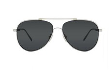 Salvatore Ferragamo Unisex Aviator Sunglasses SF174S 035 Silver  Gray