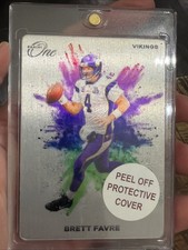 Brett Favre 2023 Panini One Football Color Blast Metal Plate SSP  Vikings 🔥🔥