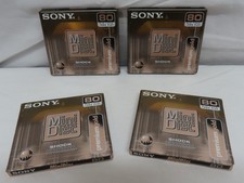 NEW 4 x Sony Premium Gold 80 Minute Blank MiniDisc - 4 MDW80D MiniDiscs