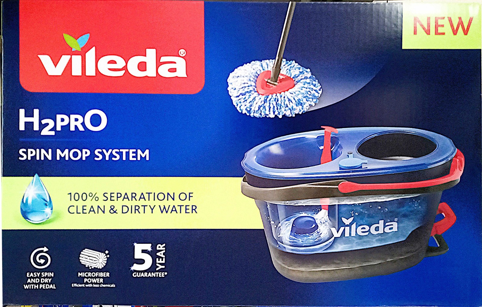 Vileda B-Ware 178333 H2pro Spin Mop Bodenwischer Wischmopp Reinigung - Image 2