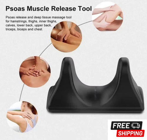 Psoas Muscle Release Deep Tissue Massage Tool Hip Flexor Back Pain Relief Black