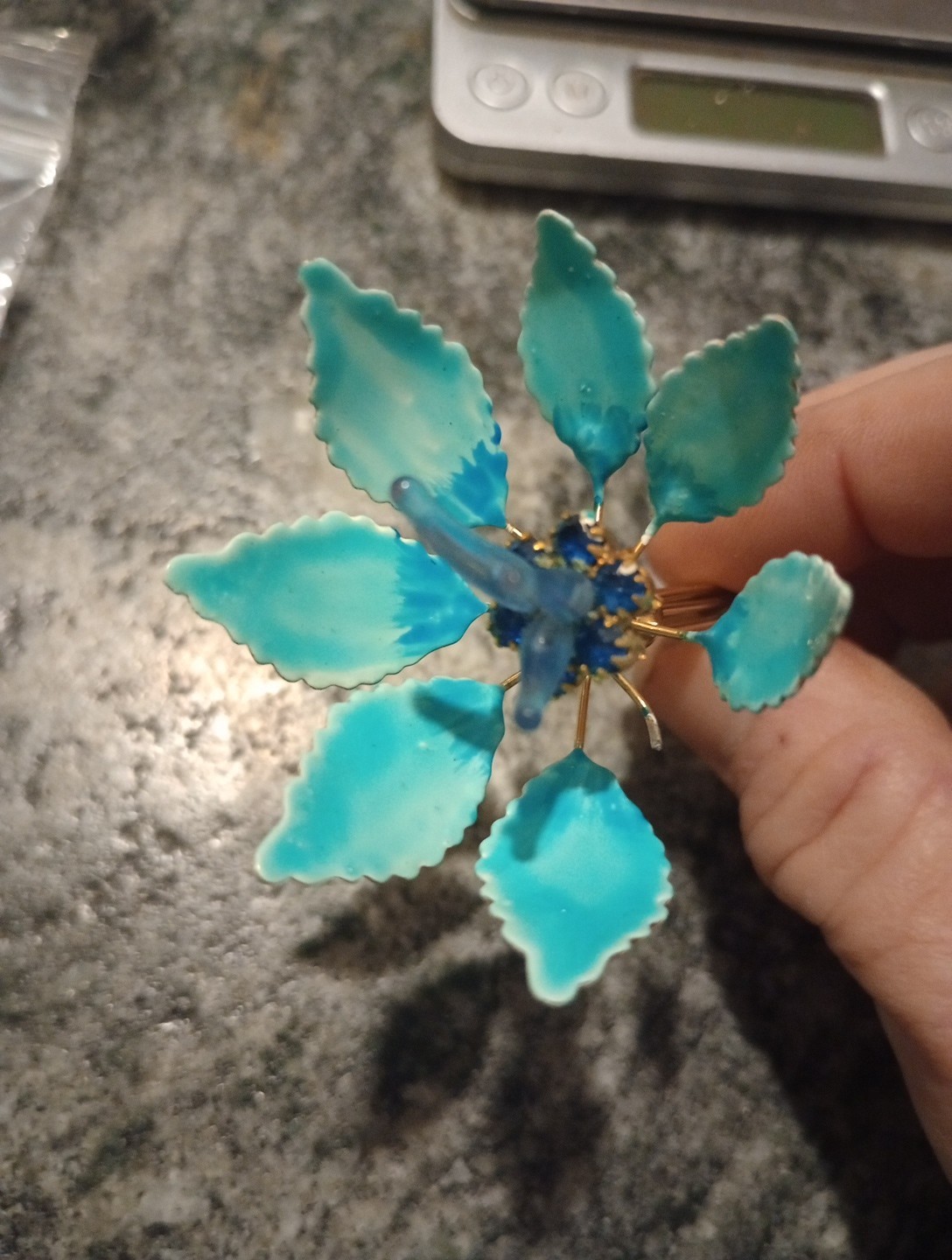 Signed  Dimensional Vendome  Enamel Rhinestone Pl… - image 5